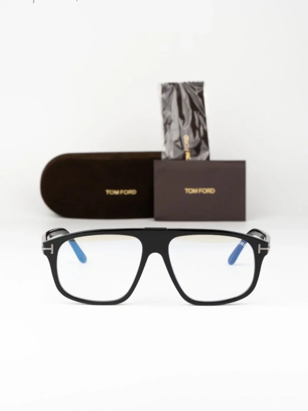 Tom Ford Women Eyeglasses Black Aviator FT5901-B-N 001 NEW AUTHENTIC